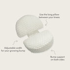 Adjustable Pregnancy Pillow Set with Back, Bump and Side Support for Comfortable Side Sleeping