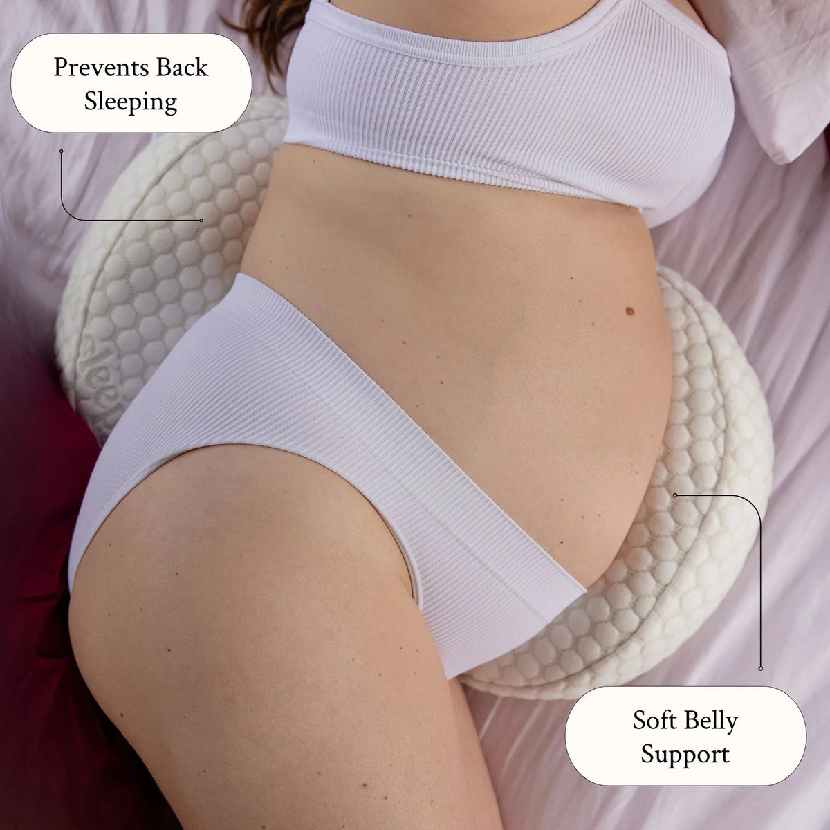 Adjustable Pregnancy Pillow Set with Back, Bump and Side Support for Comfortable Side Sleeping