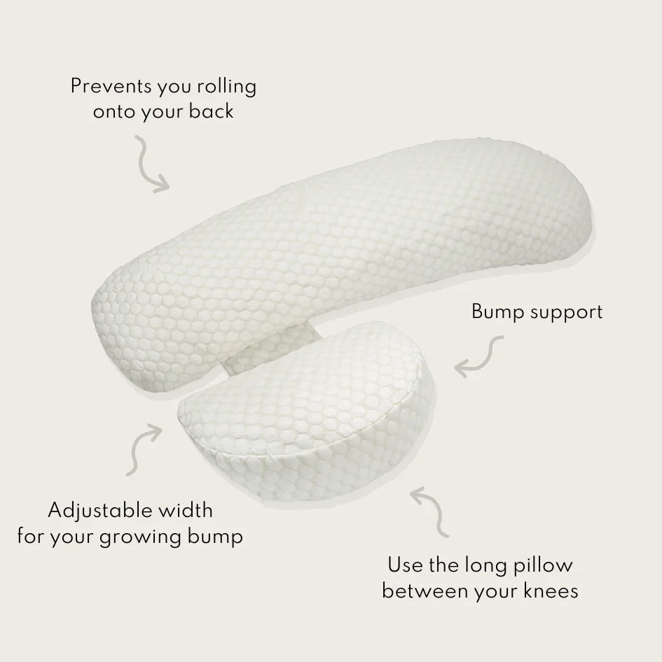 Adjustable Pregnancy Pillow Set with Back, Bump and Side Support for Comfortable Side Sleeping