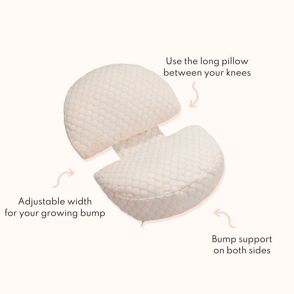 Adjustable Pregnancy Pillow Set with Back, Bump and Side Support for Comfortable Side Sleeping