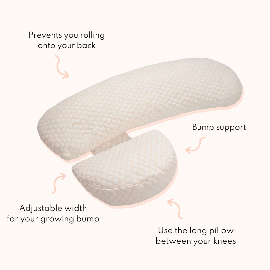 Adjustable Pregnancy Pillow Set with Back, Bump and Side Support for Comfortable Side Sleeping