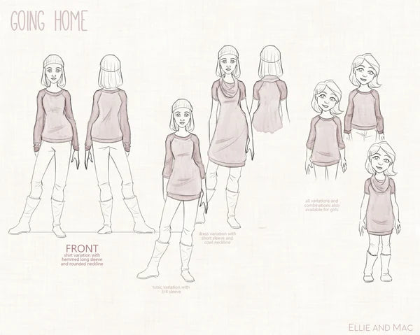 Adult Sweater and Dress PDF Sewing Pattern