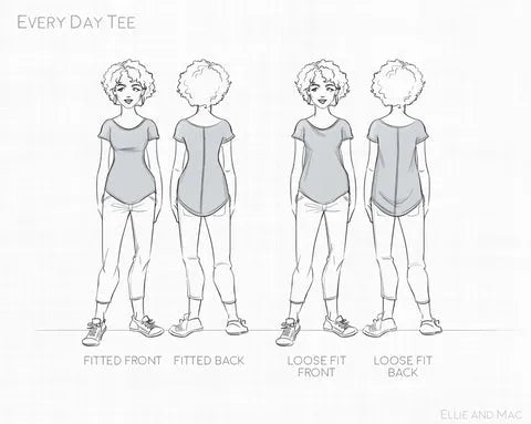 Adult Tee PDF Sewing Pattern