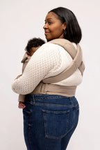 Aerial Baby Carrier in Breathable Linen with Lumbar Support, Padded Straps and Adjustable Fit for Growing Babies