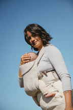 Aerial Soft-Structured Baby Carrier with Breathable Linen, Lumbar Support, Padded Straps and Adjustable Fit