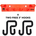 Aerial Work Platform Tool Organizer Rack with Two 3-Inch Hooks, Hammer Loops and 1,000 lb Total Working Load
