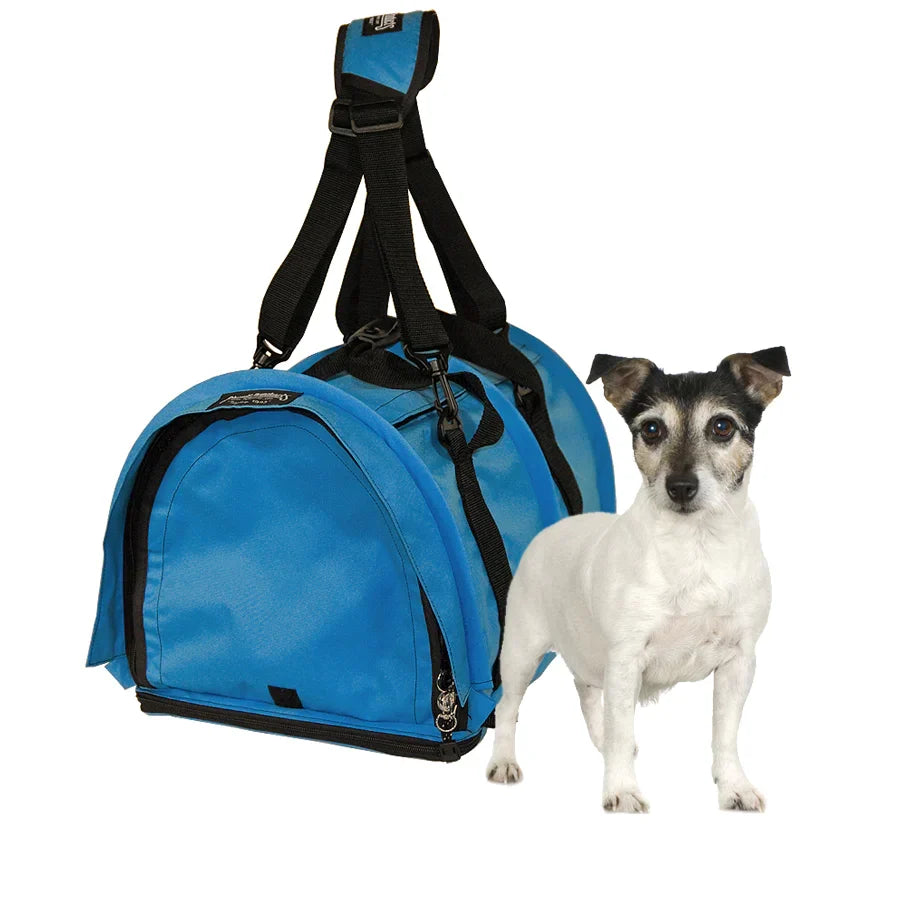 Air Travel Pet Carrier with Flex-Height Design, Mesh Ventilation, Safety Tether and Washable Comfort Pad