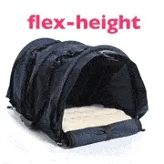 Air Travel Pet Carrier with Flex-Height Design, Mesh Ventilation, Safety Tether and Washable Comfort Pad
