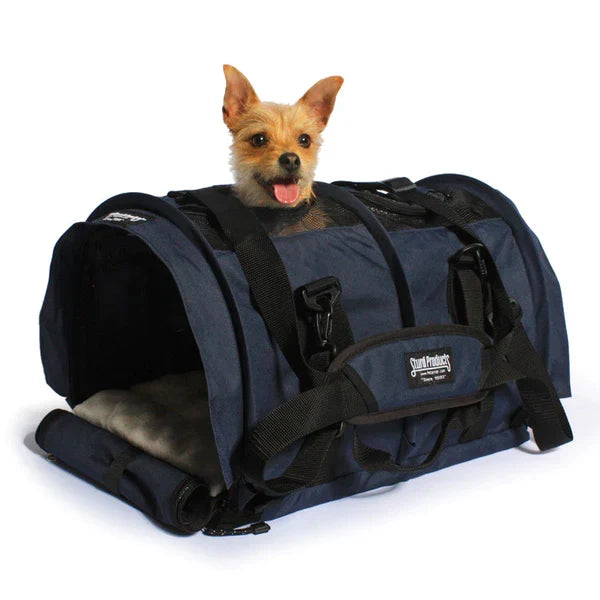 Air Travel Pet Carrier with Flex-Height Design, Mesh Ventilation, Safety Tether and Washable Comfort Pad