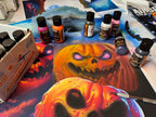 Airbrush Paint Sets for Beginners in Water-Based Acrylic, from Primary Colors to Metallic and Fluorescent Sets