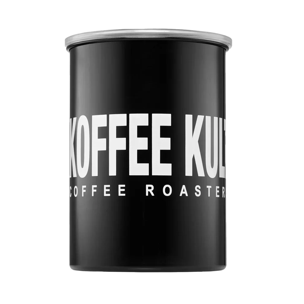 Airtight Coffee Storage Canister in Matte Black Stainless Steel