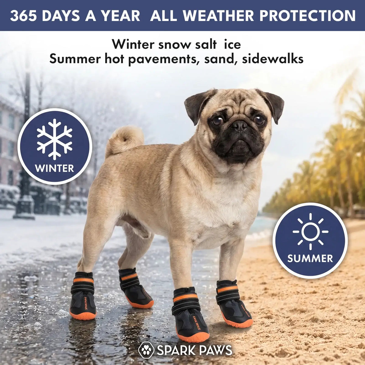 All-Season Dog Shoes in a Four-Piece Set