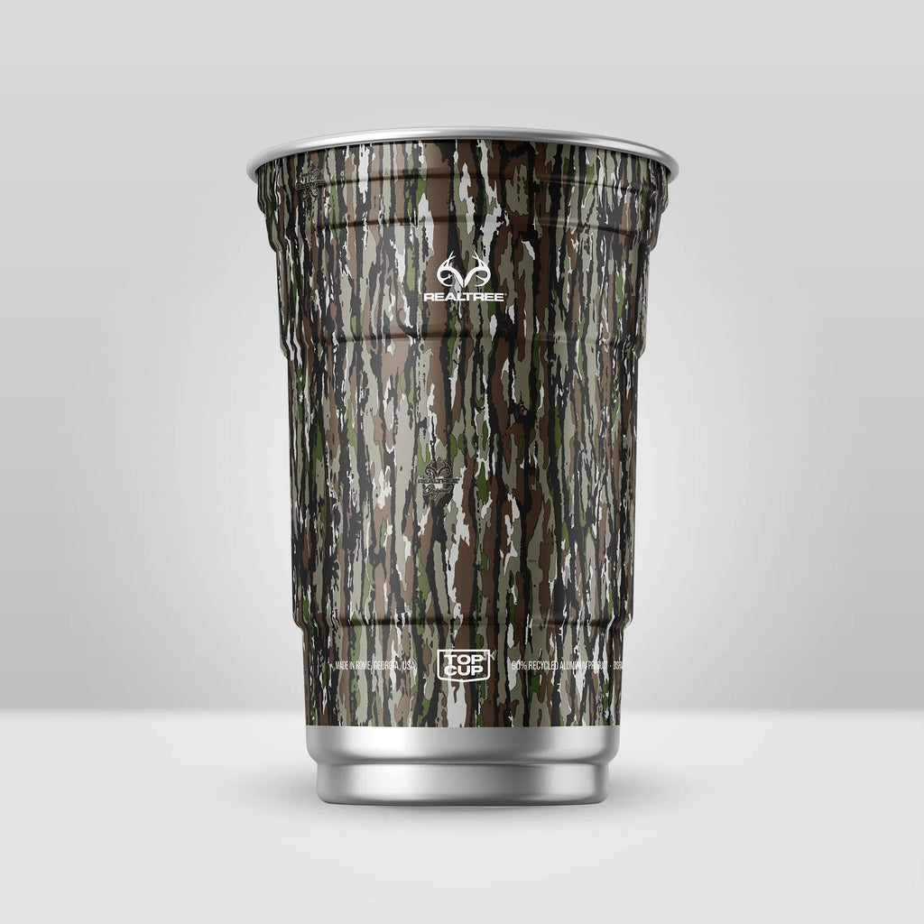 Aluminum Party Cups in Original Camouflage, Reusable 20 oz, 20oz - 20pk