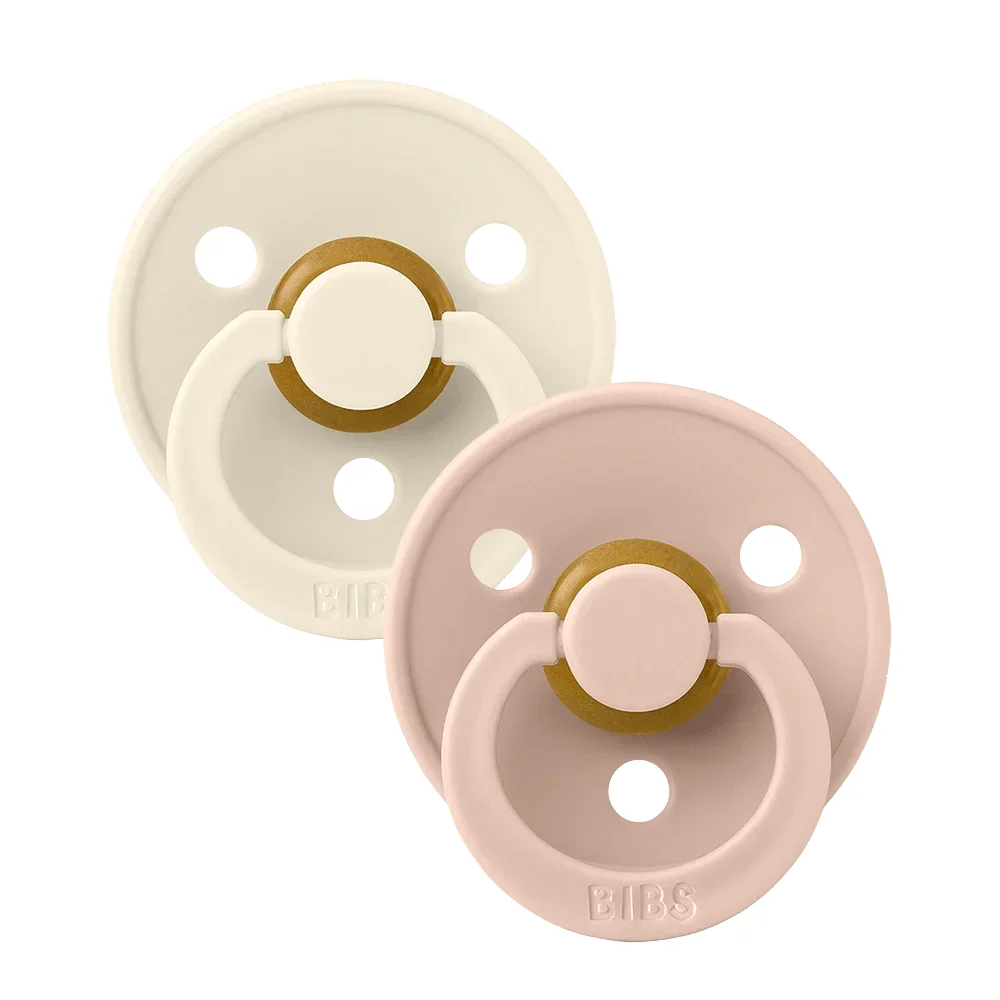 Anatomical Baby Pacifier — BIBS Anatomical 2 Pack | Blush & Ivory / Size 1 / BIBS Anatomical 2 Pack | Blush & Ivory / Size 2