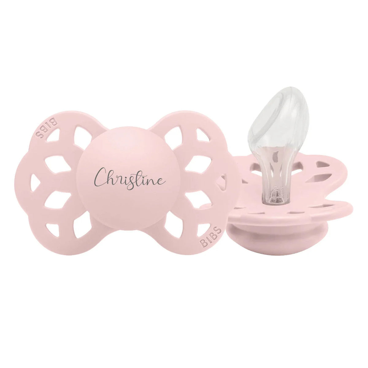 Anatomical Silicone Pacifier with Food-Grade Shield, Personalizable Design and Two Age-Based Sizes for Babies