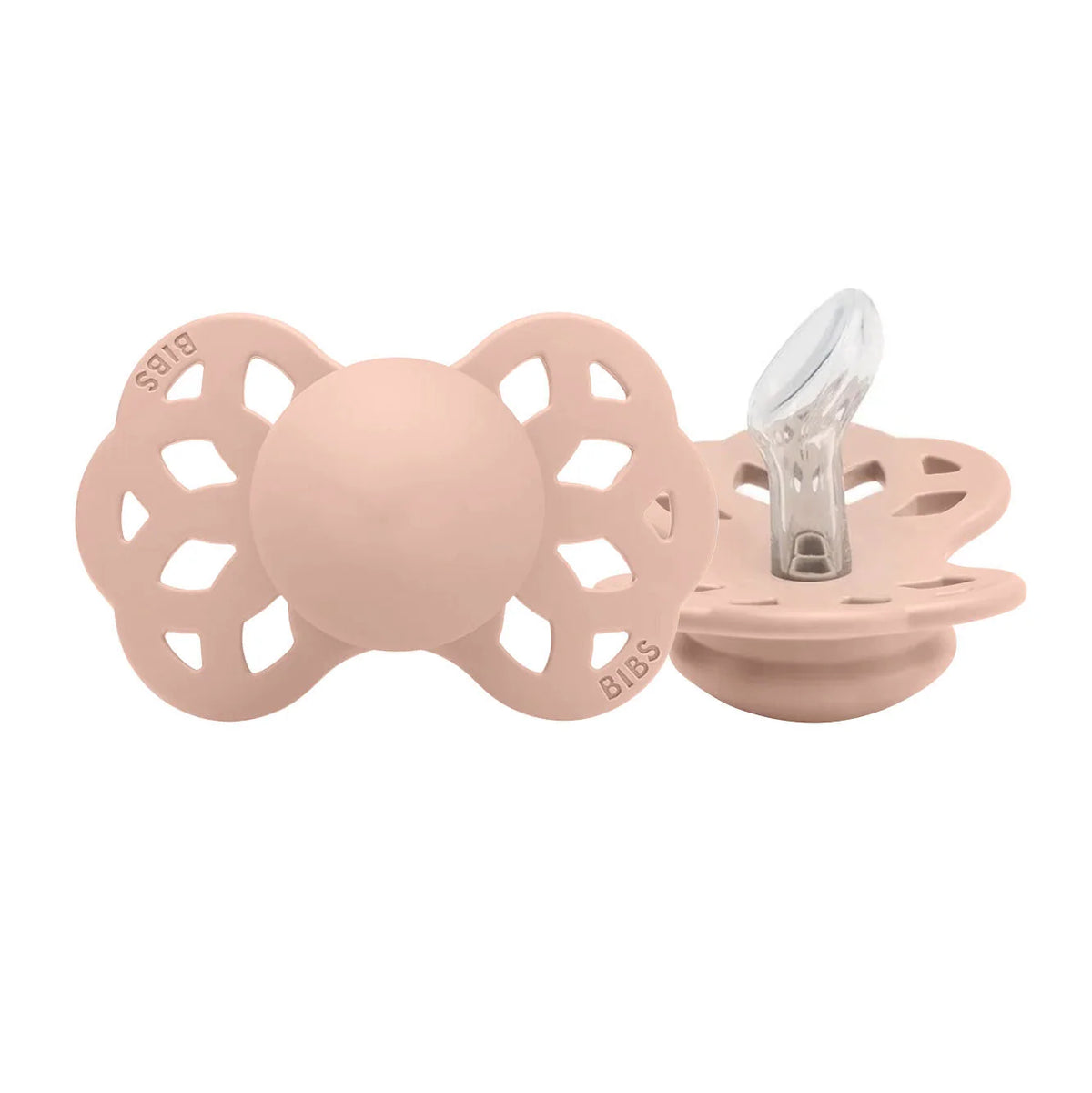 Anatomical Silicone Pacifier with Foo — Infinity Anatomical Blush / Size 1 (0-6 m) / Infinity Anatomical Blush / Size 2 (6+m)