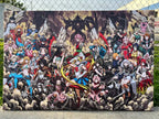 Anime Crossover Art Print Featuring Thirty Heroine Characters, Hidden Easter Eggs and Museum or Canvas Display