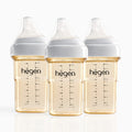 Anti Colic Baby Bottles in White, 240ml/8oz Three-Pack with Medium Flow Nipples for Babies 3+ Months