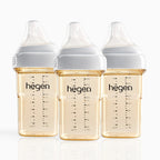 Anti Colic Baby Bottles in White, 240ml/8oz Three-Pack with Medium Flow Nipples for Babies 3+ Months