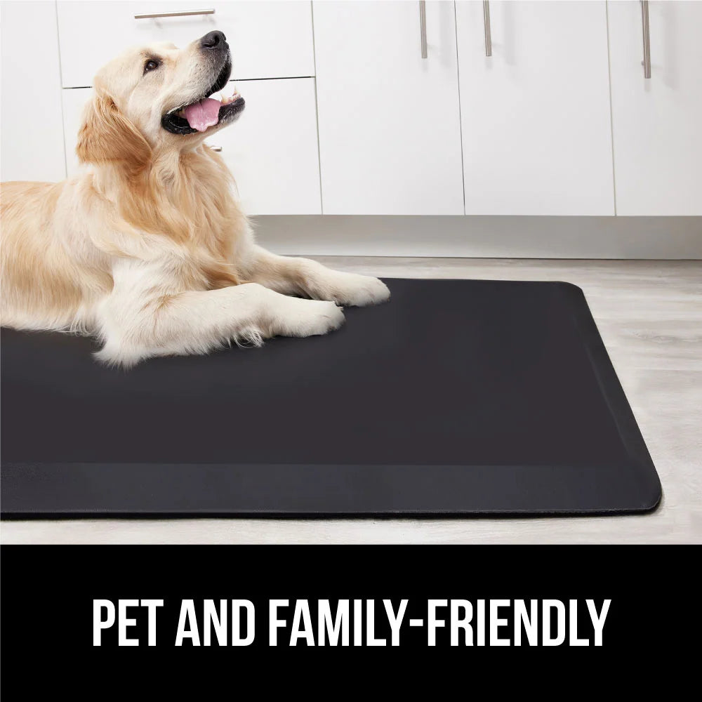Anti-Fatigue Kitchen Mat with 3/4-Inch Foam Cushioning and a Waterproof Pebbled Top for Standing Comfort