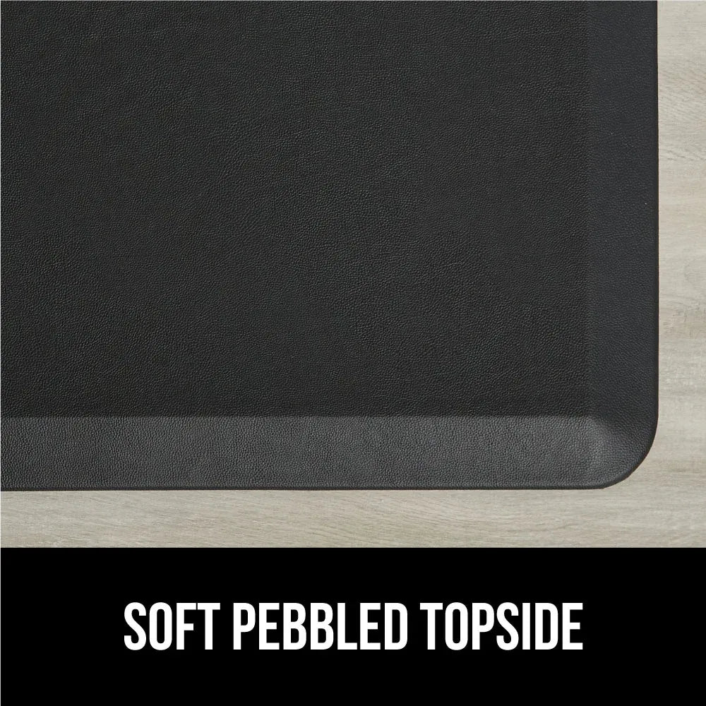 Anti-Fatigue Kitchen Mat with 3/4-Inch Foam Cushioning and a Waterproof Pebbled Top for Standing Comfort