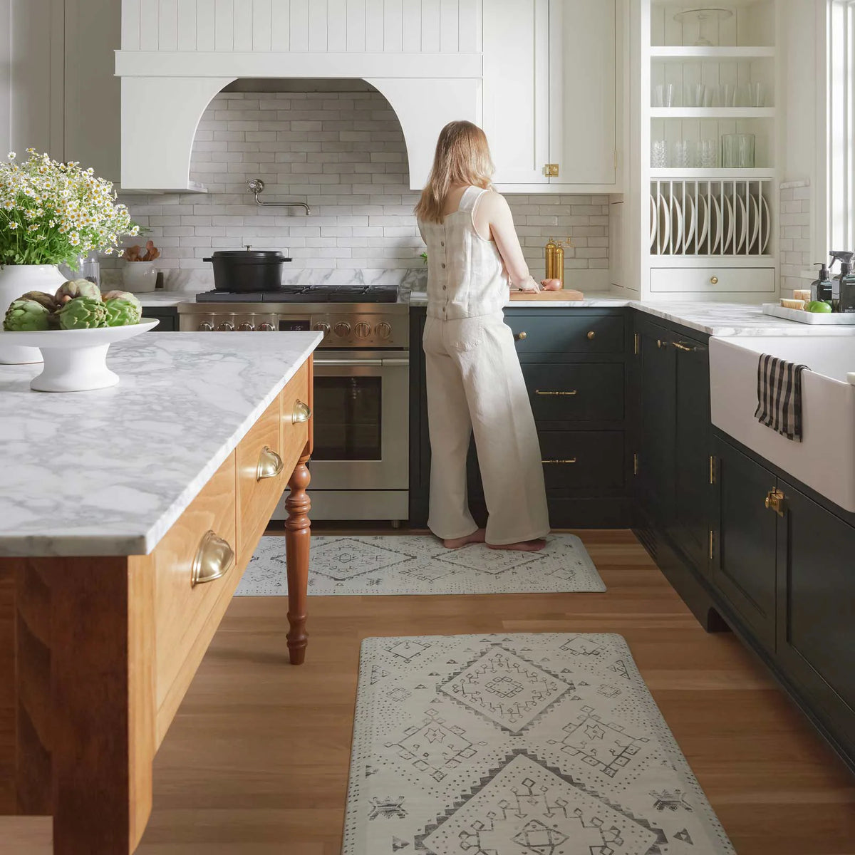 Anti-Fatigue Kitchen Mat with Ergonomic Foam Padding and Multiple Runner Sizes for Sink, Island, Office, or Laundry Areas