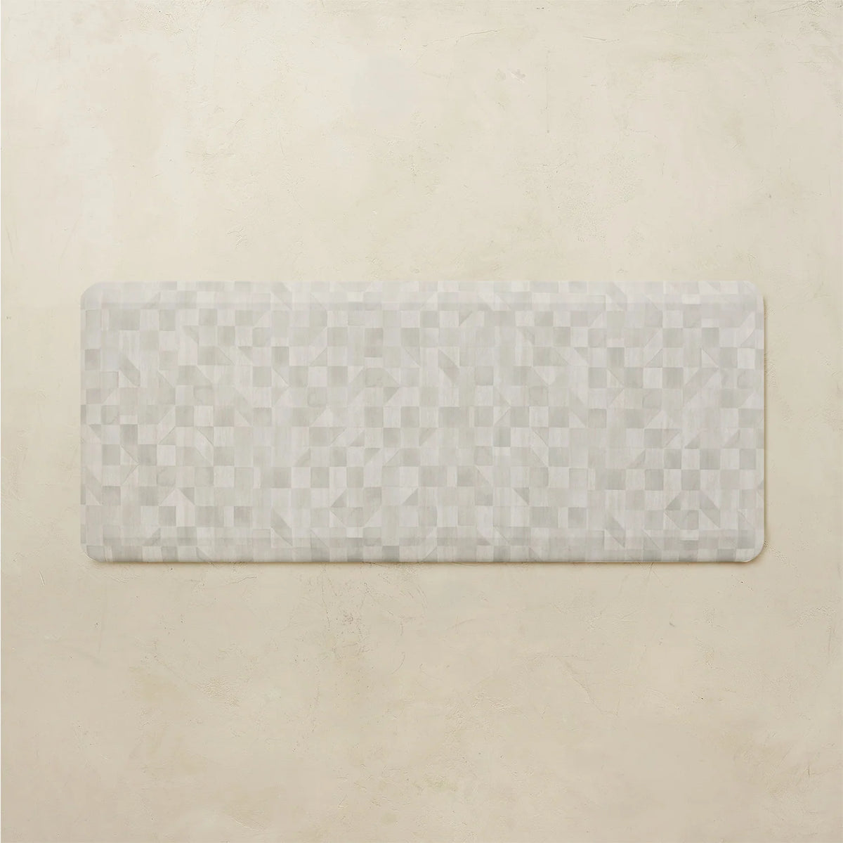 Anti-Fatigue Kitchen Standing Mat in Clay Check Pattern, Wipe-Clean Foam Comfort for Sink, Island, Office or L — Clay / 22x54