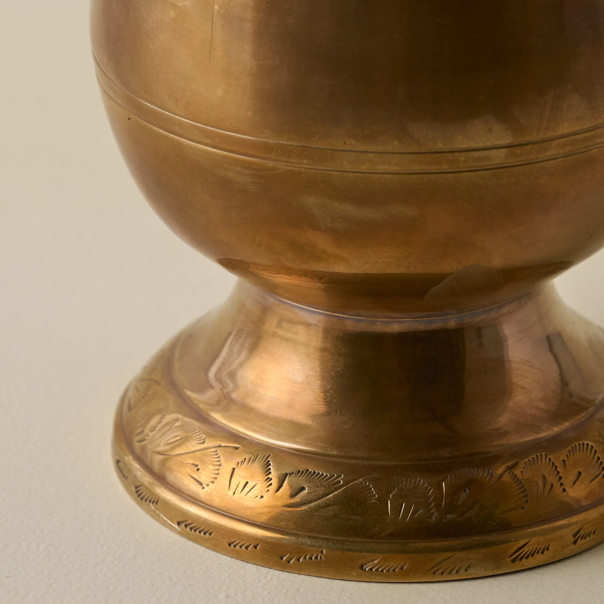 Antiqued Solid Brass Vase with Water-Tight Construction for Fresh Flowers or Standalone Home Display