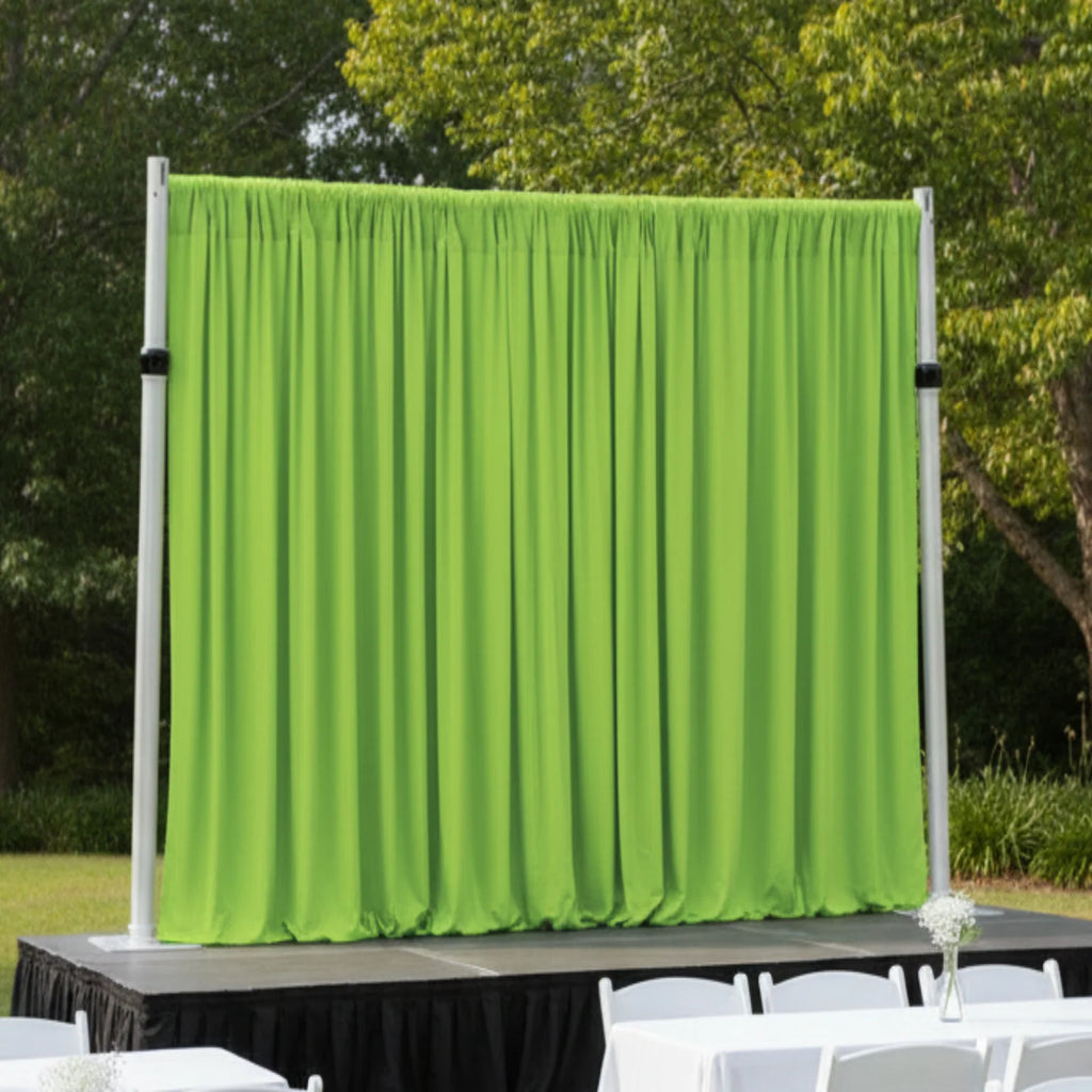 Apple Green Spandex 4-Way Stretch Backdrop Drape Curtain, 10 ft x