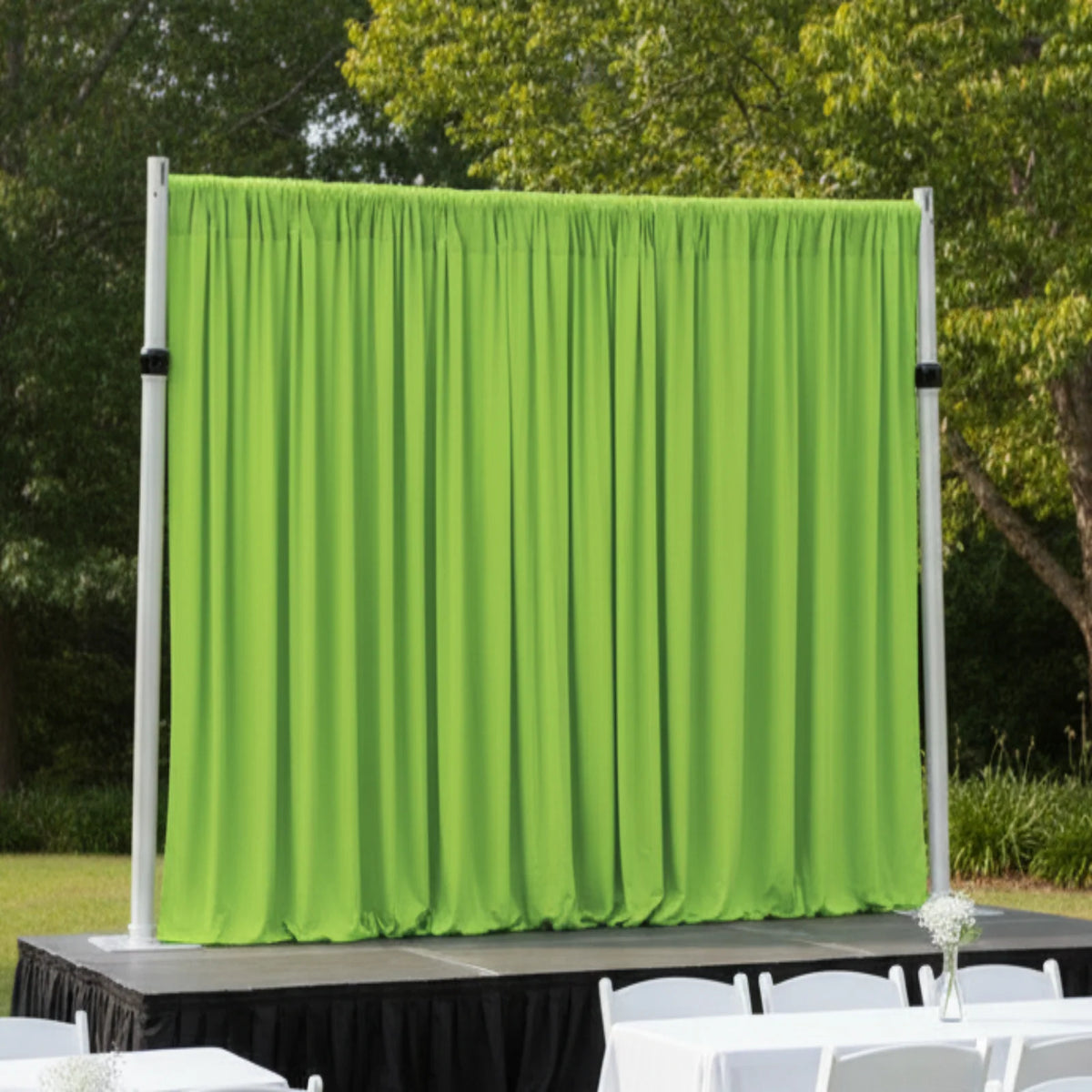 Apple Green Spandex 4-Way Stretch Backdrop Drape Curtain, 10 ft x