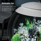 Aquarium Heater Pack with 50-Watt Adjustable Heater, Glass Thermometer and Suction-Cup Stand
