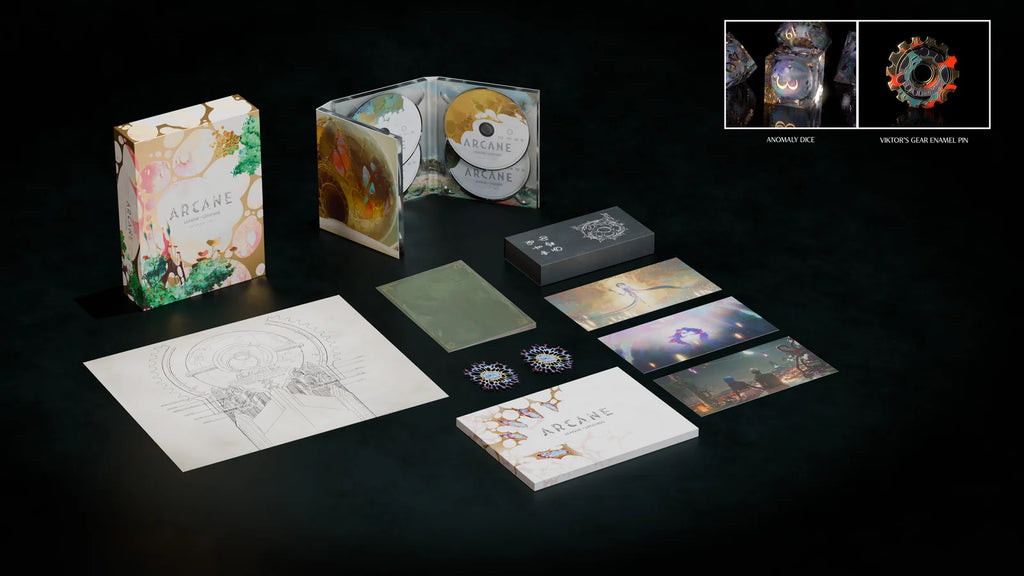 Arcane Season Two Collector's Edition on 4K UHD and Blu-ray with Seven Anomaly Dice and Exclusive Artwork