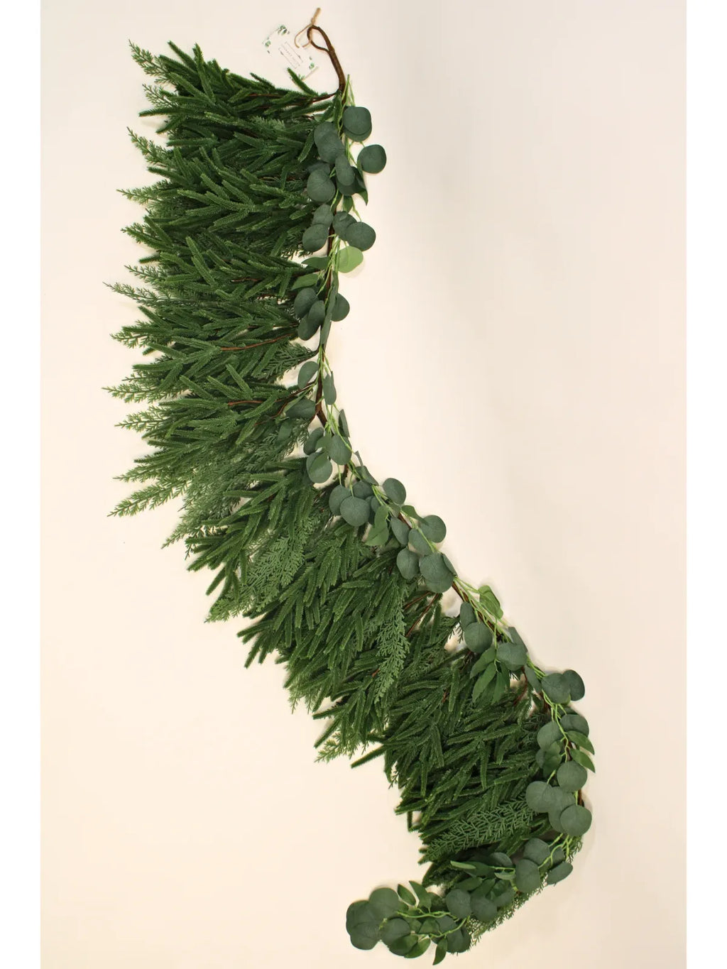 Artificial Cedar and Pine Garland with Real-Touch Greenery, Flexible 6- or 9-Foot Holiday Mantel and Table Decor