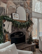 Artificial Cedar and Pine Garland with Real-Touch Greenery, Flexible 6- or 9-Foot Holiday Mantel and Table Decor