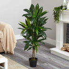 Artificial Dracaena Floor Plant, 48 Inches Tall