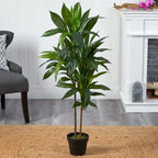 Artificial Dracaena Floor Plant, 48 Inches Tall