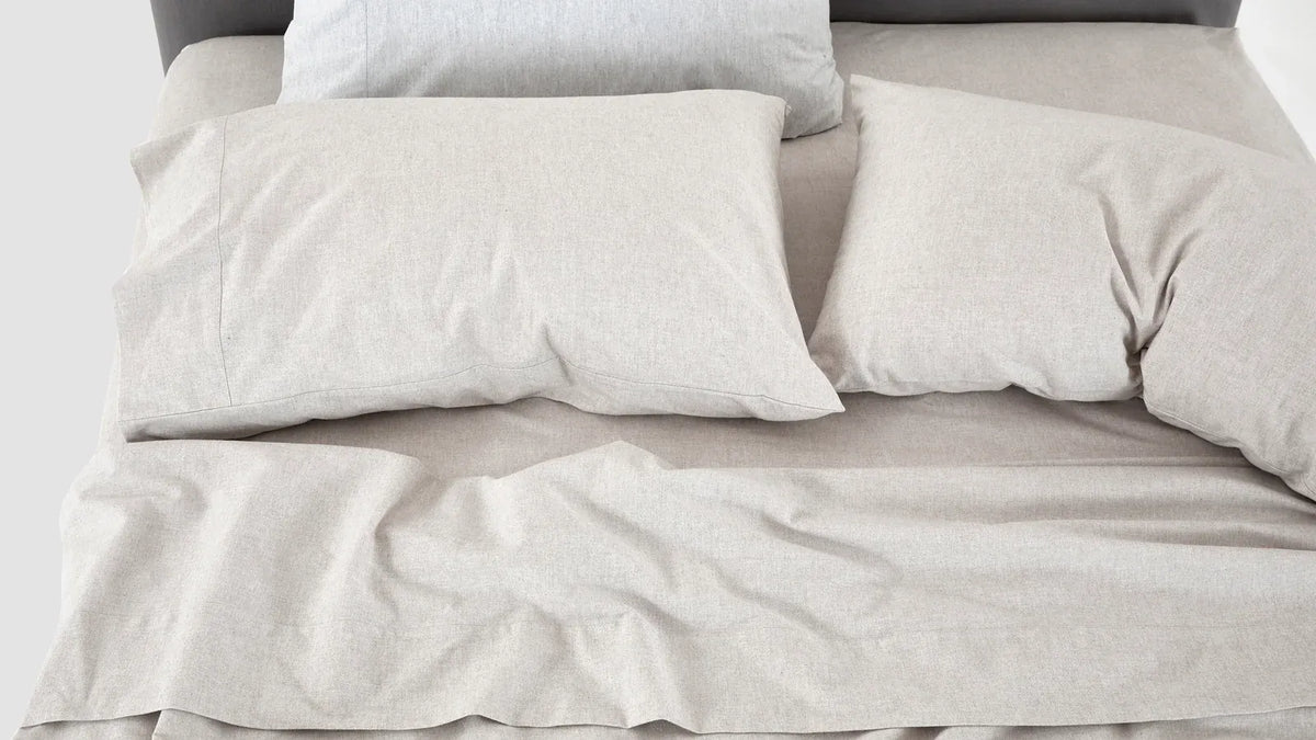 Aspen Flat Sheet in Brushed Cotton Flannel with Single to King Sizes and Nine Calm Colour Choices