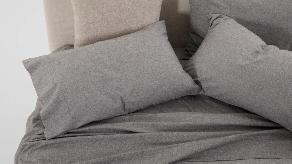 Aspen Flat Sheet in Brushed Cotton Flannel with Single to King Sizes and Nine Calm Colour Choices