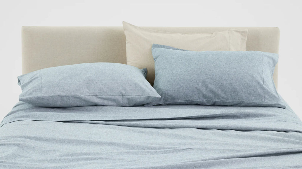 Aspen Flat Sheet in Brushed Cotton Flannel with Single to King Sizes and Nine Calm Colour Choices
