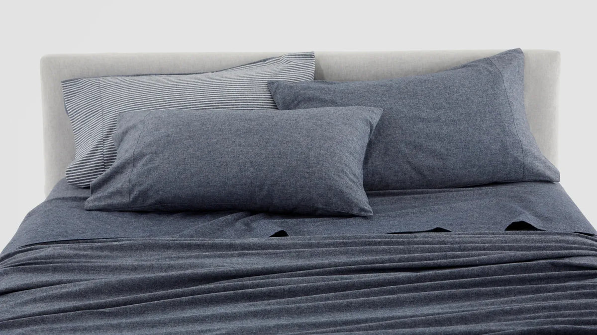 Aspen Flat Sheet in Brushed Cotton Flannel with Single to King Sizes and Nine Calm Colour Choices