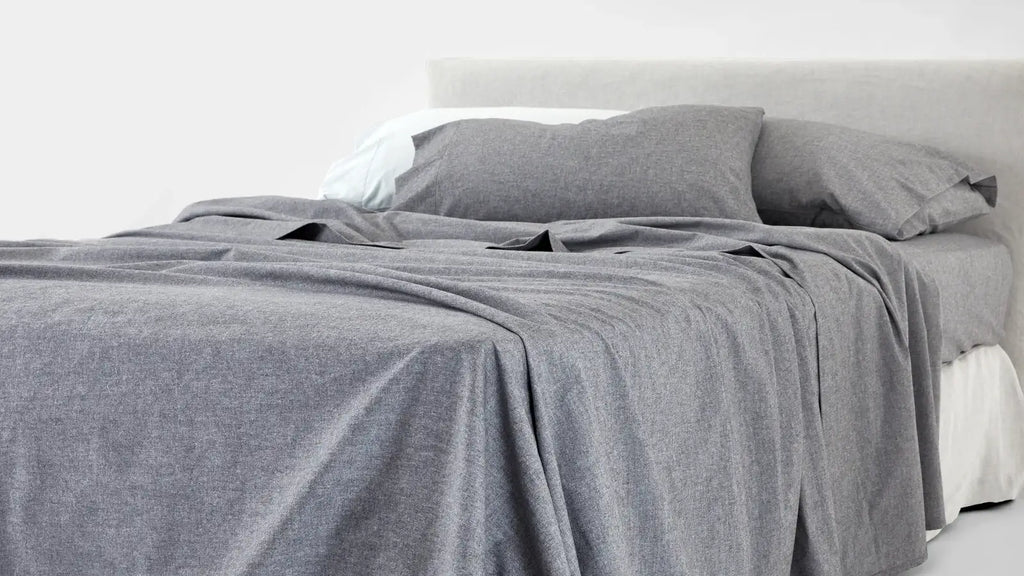 Aspen Flat Sheet in Brushed Cotton Flannel with Single to King Sizes and Nine Calm Colour Choices