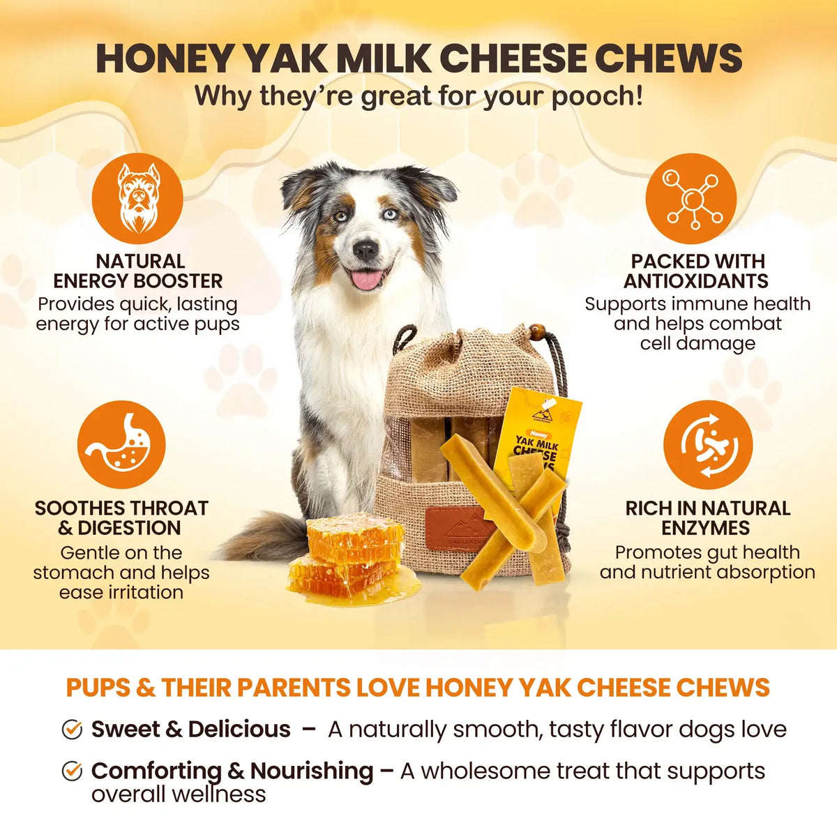 Assorted Yak Milk Dog Chews, 5-Pound Bulk Box with Mint, Strawberry, Pumpkin, Blueberry and Coconut Flavors