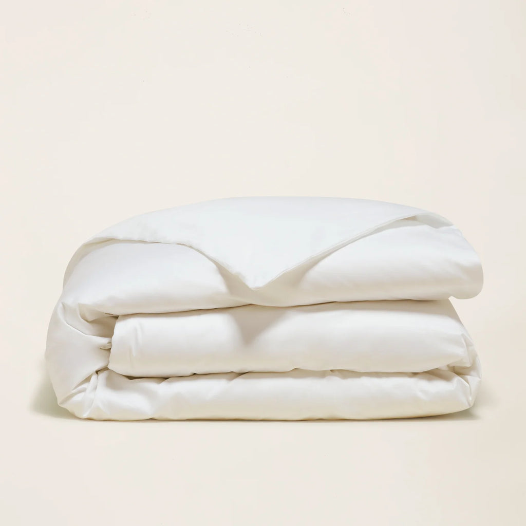 Australian Cotton Sateen Duvet Cover with 400 Thread Count, Corner Ties and Hidden Button Closure