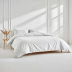 Australian Cotton Sateen Duvet Cover with 400 Thread Count, Corner Ties and Hidden Button Closure