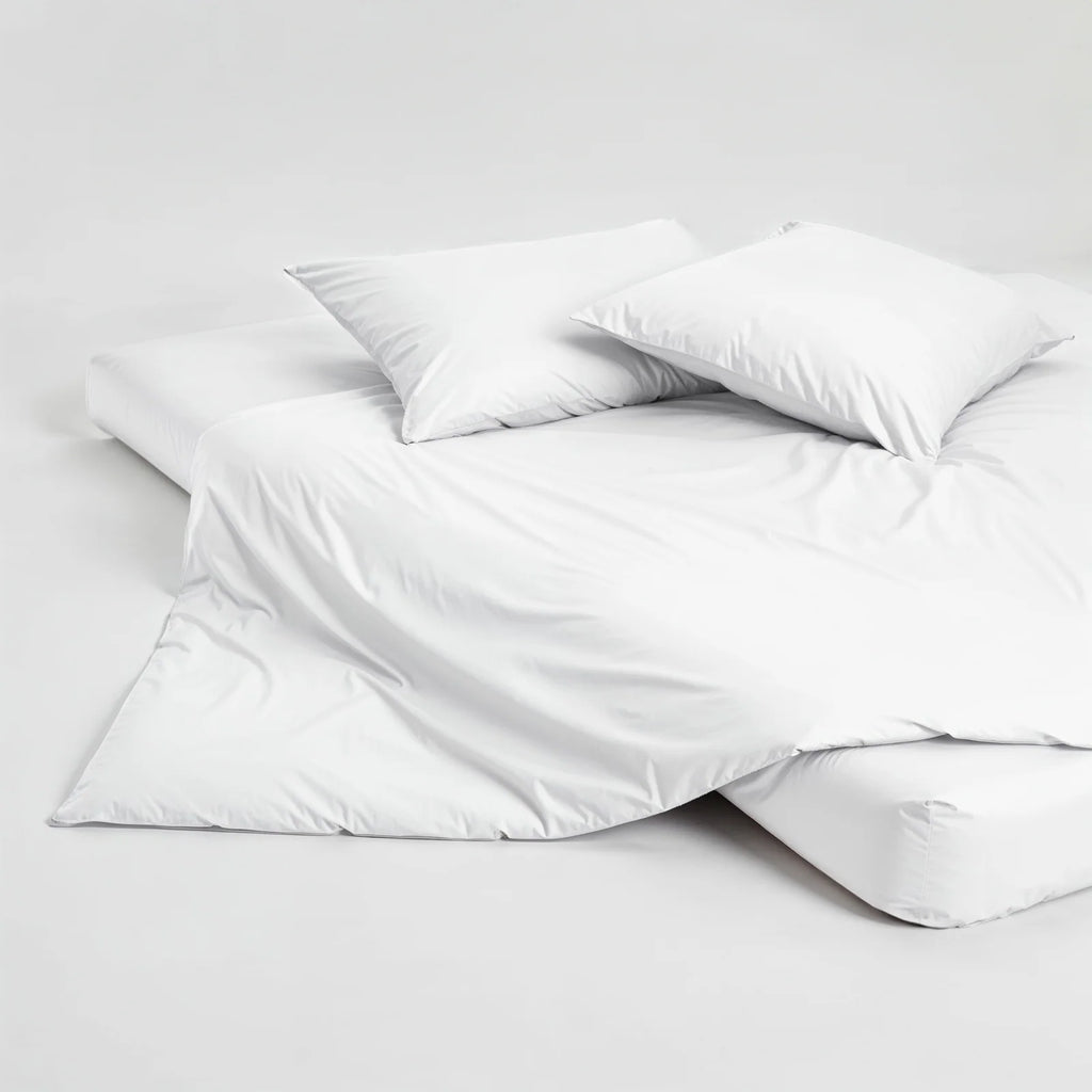 Australian Cotton Sateen Duvet Cover with 400 Thread Count, Corner Ties and Hidden Button Closure