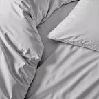 Australian Cotton Sateen Duvet Cover with 400 Thread Count, Corner Ties and Hidden Button Closure