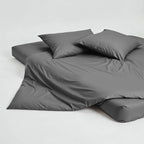 Australian Cotton Sateen Duvet Cover with 400 Thread Count, Corner Ties and Hidden Button Closure