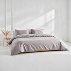 Australian Cotton Sateen Duvet Cover with 400 Thread Count, Corner Ties and Hidden Button Closure