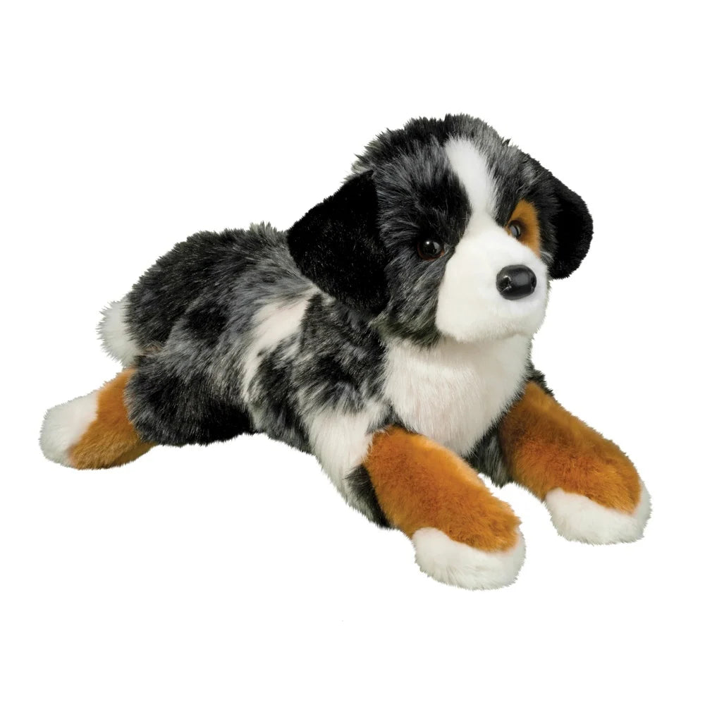 Australian Shepherd Stuffed Animal Plush Dog with Ultra Soft Merle Faux Fur and Weighted Paws, 57 cm Long