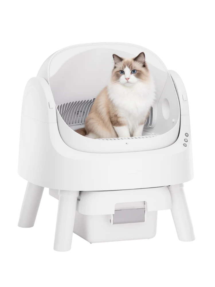 Automatic Self-Cleaning Cat Litter Box with 10L Waste — US / Box Only / White / CA / Box Only / White / EU / Box Only / White